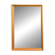 Miroir doré rectangulaire vintage, cadre en bois mouluré avec perles et feu