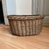 Panier osier marron gris
