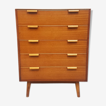 Walnut tallboy chest of drawers
