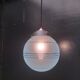 Blue glass ball pendant light