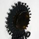 1960s Dantoft Brutalist Wrought Iron & Glass Wall-Hanging Candleholder