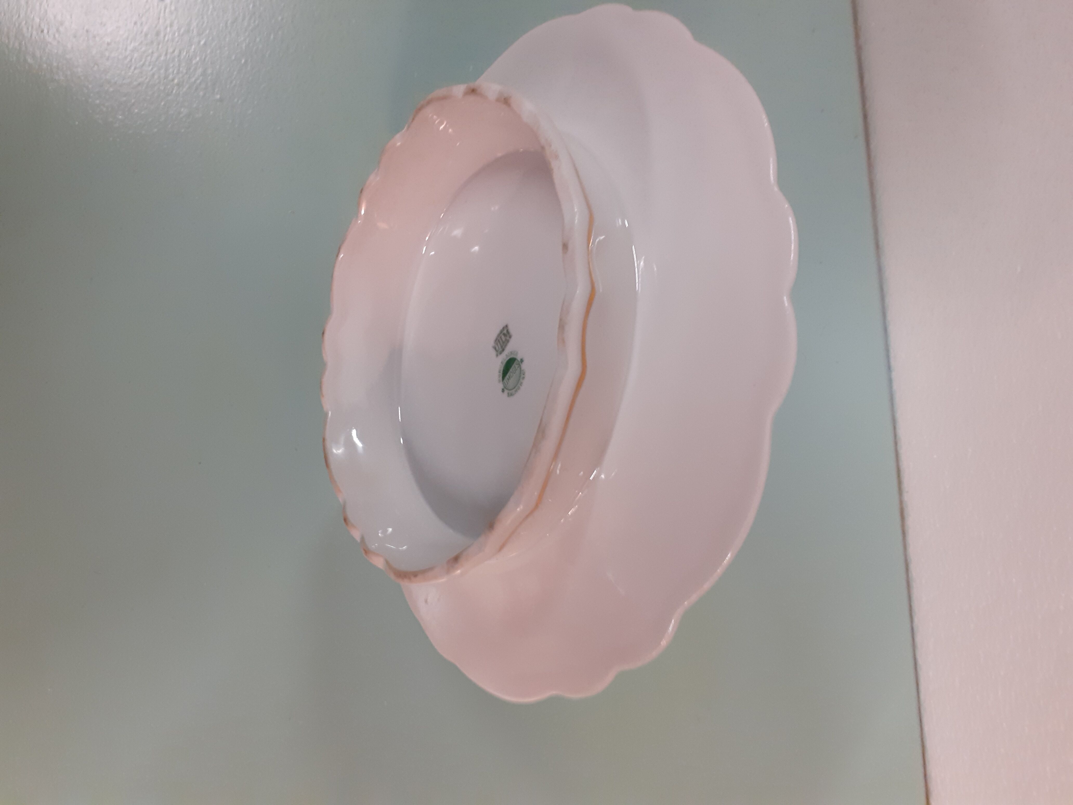Limoges salmon and cie porcelain tray compotier