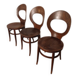 Set of 3 Baumann Mouette bistro chairs