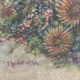 Canvas Flower basket 1940 signed