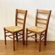 Paire de chaises de campagne en paille