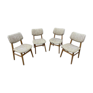 4 chaises scandinave 1970