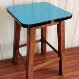 Blue formica tabouret