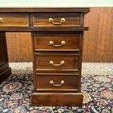 Classic English Desk with Green Leather