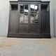 Furniture library industrial office four doors oak black patina