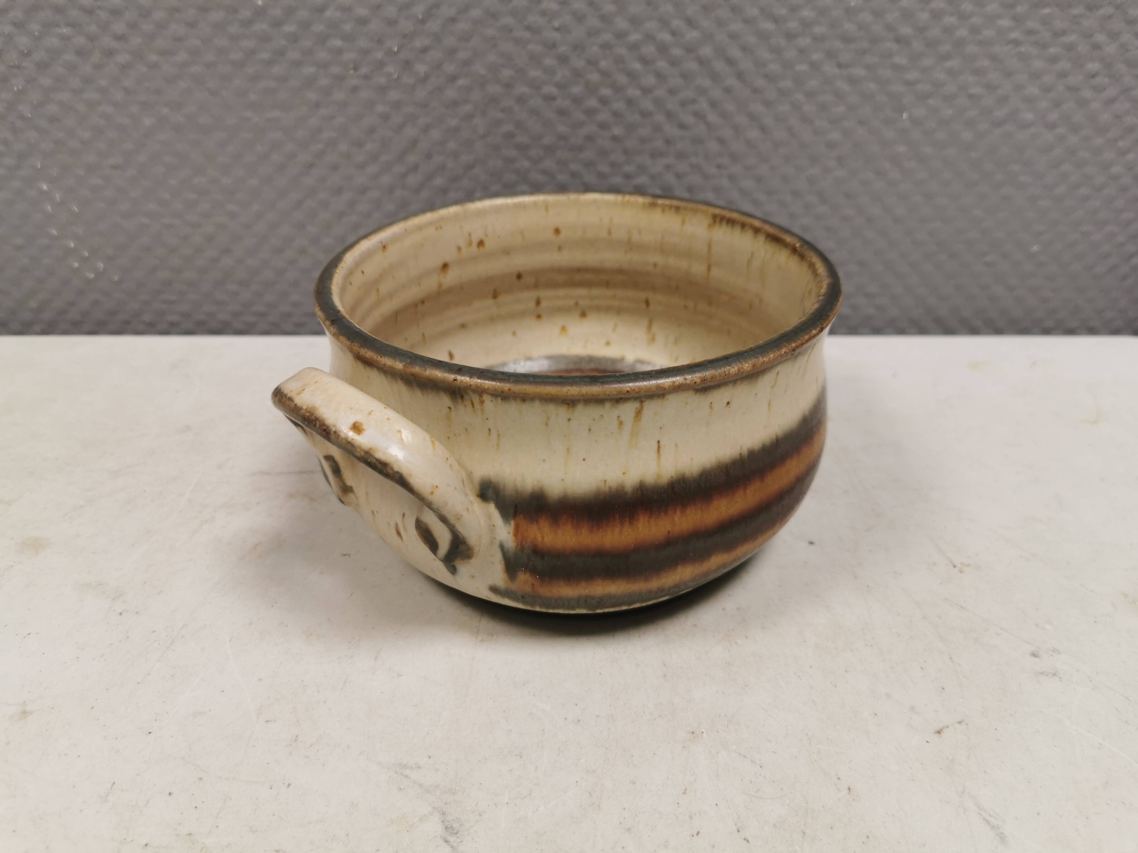 Ceramic bowl with ‘ears’ from Denmark, 1970s by HNB (Hans Nielsen Buch)