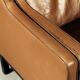 Armchair design Scandinavian brown leather.