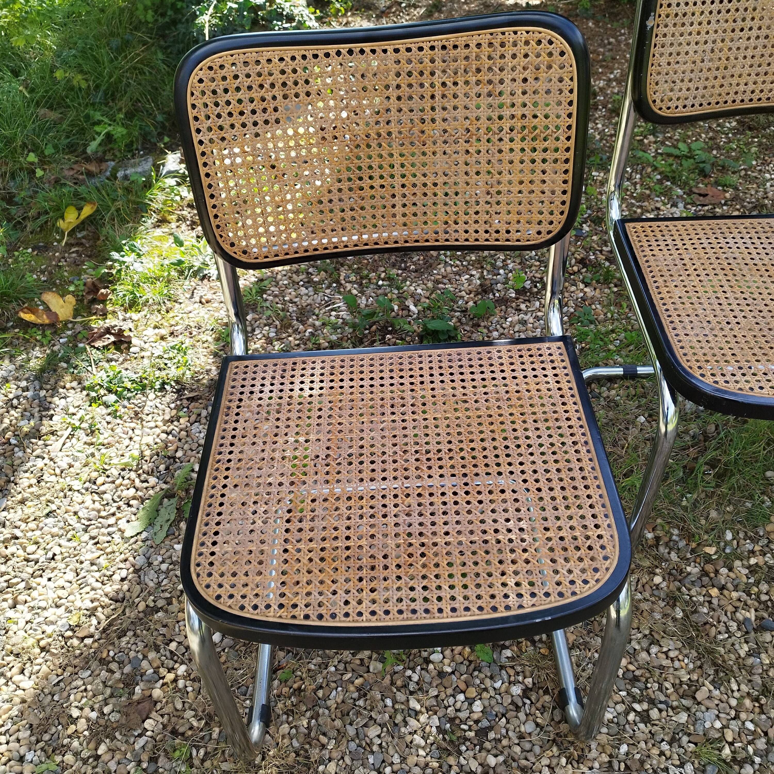 Vintage style chairs Cesca B32 Marcel Breuer