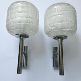 Pair of Rare Midcentury Wall Lamps Doria Leuchten, Germany, 1970s