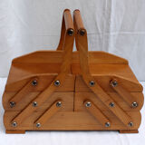 Blond wood sewing case