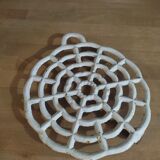 Gray enamelled metal trifle Round