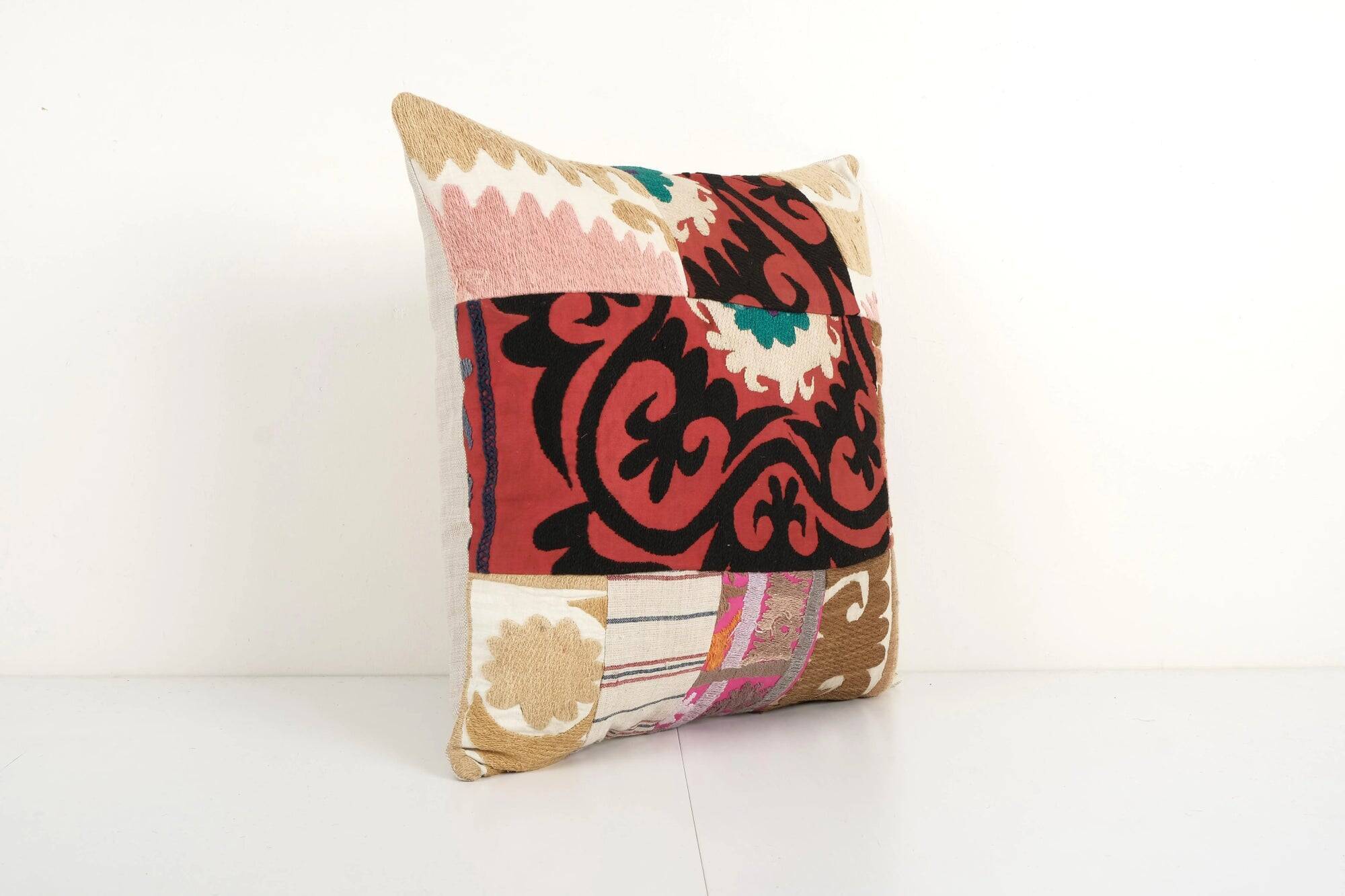 Vintage embroidered cushion cover 43x48 cm