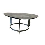 Table basse à café vintage en verre