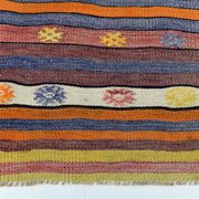 Tapis bohème multicolor en laine, charme artisanal d’Anatolie, 138x226Cm