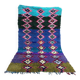 Small vintage Boujaad rug: Abstract Moroccan Boucherouite rug