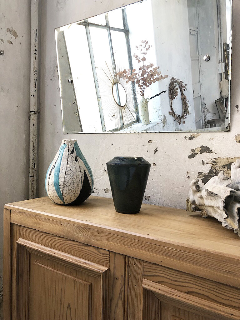 Artisan cracked earth vase