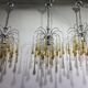 Murano chandelier drops in amber crystal