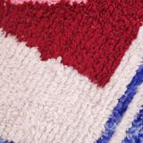 Moroccan Berber rug Boujaad ecru with colorful and mottled patterns 306x228cm