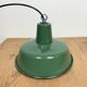Industrial green enamel pendant lamp, 1960s