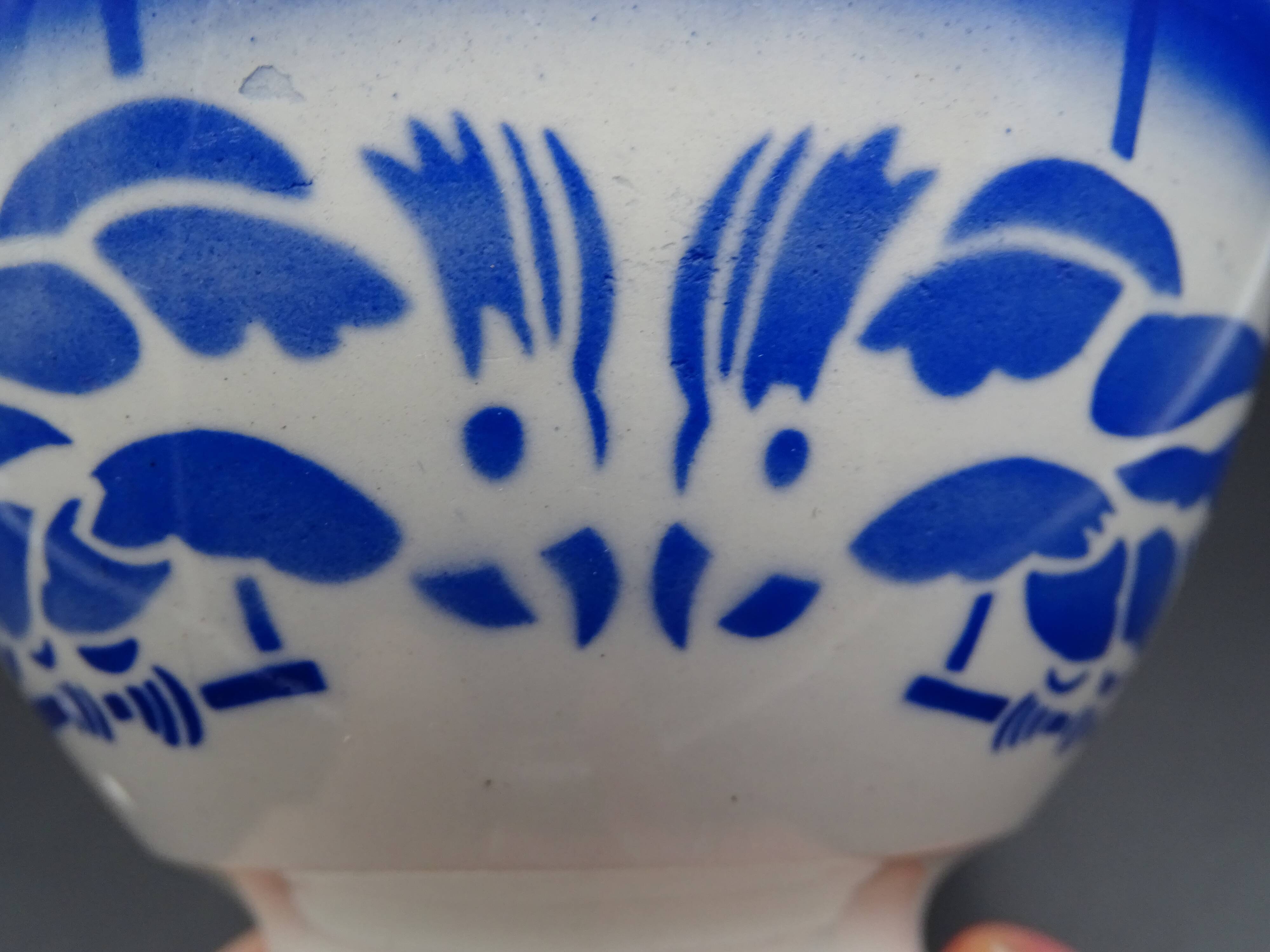 Bowl with earthenware parrots from Badonviller - circa 1940