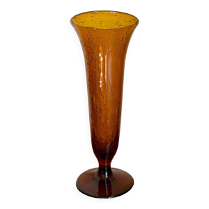 Vase verre bullé biot