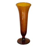 Vase verre bullé Biot ancien