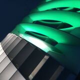 Titania Terra floor lamp, postmodern Italian design by Alberto Meda and Paolo Rizzatto for Luceplan.