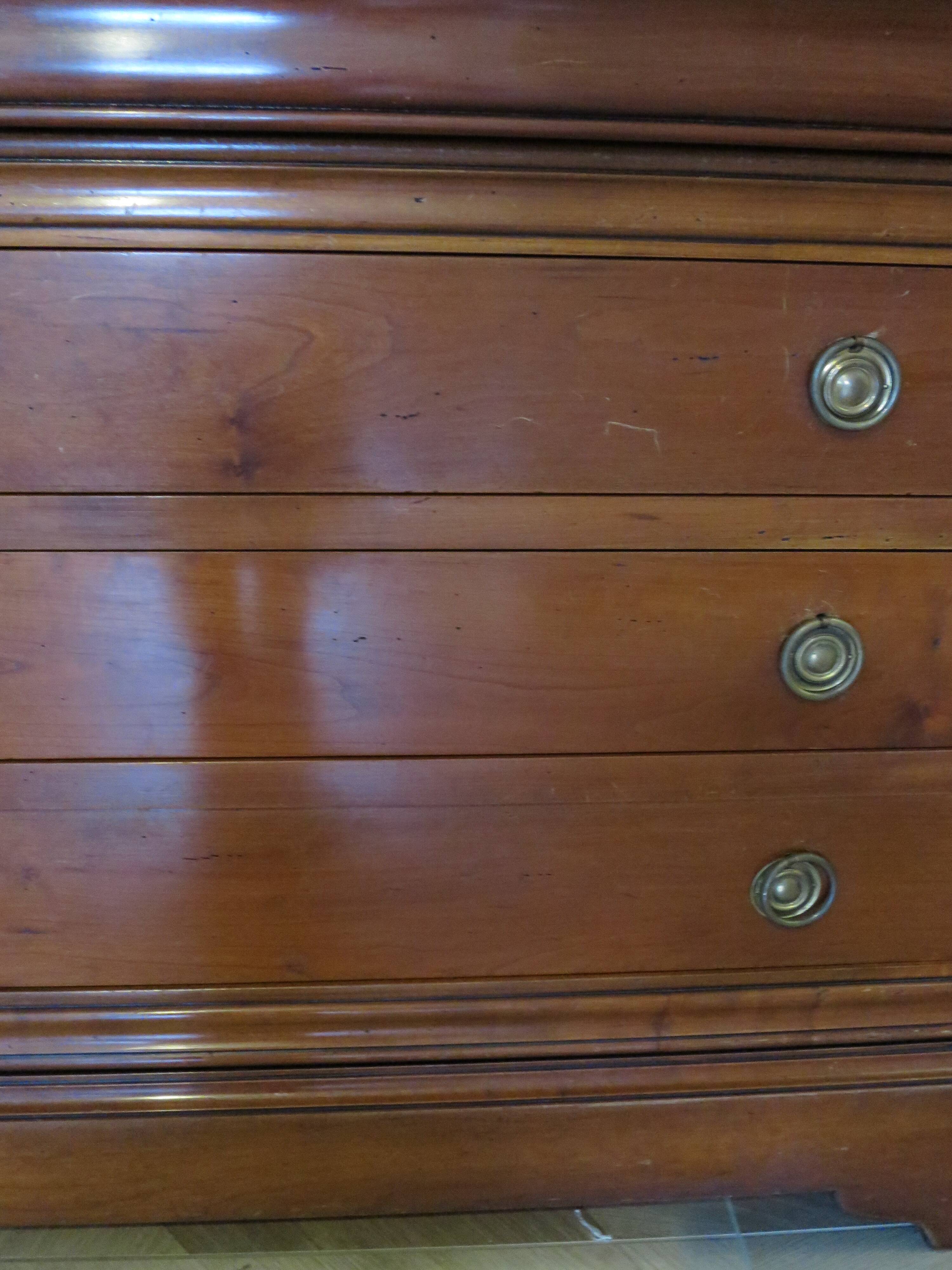 Fruit wood ogee chest of drawers - Louis Philippe style - 4 drawers - 1980s