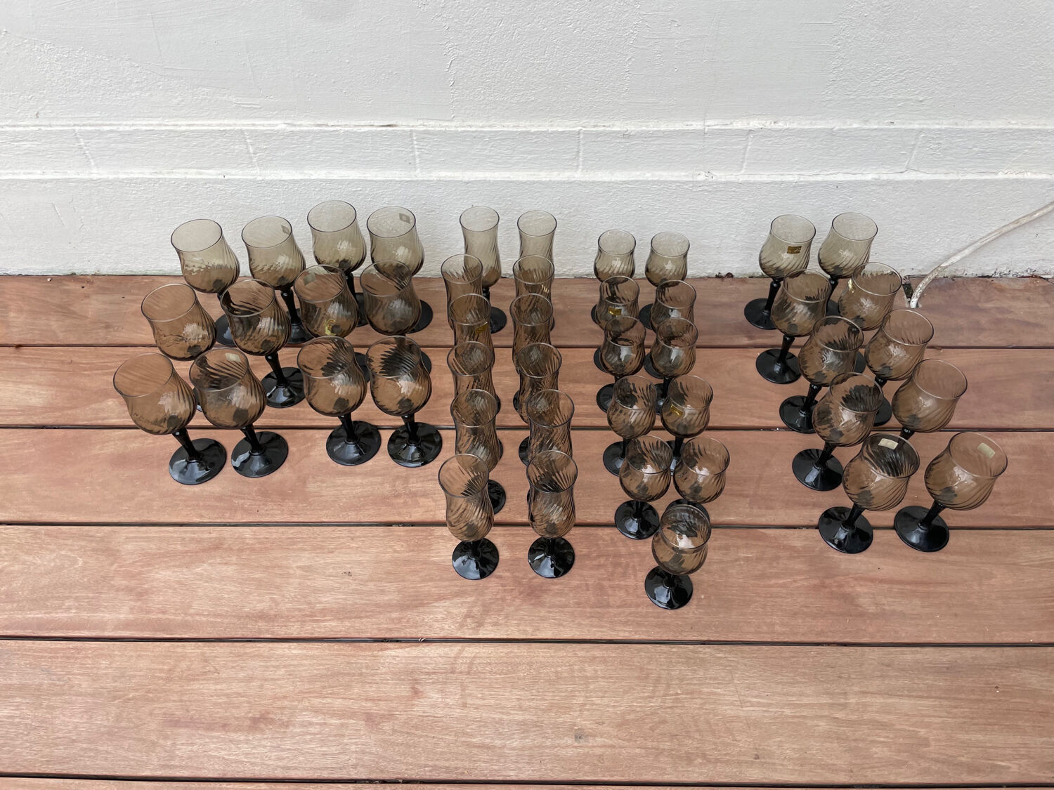 Lot de verres fumés