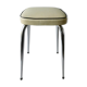 60s tabouret with tapered chrome feet