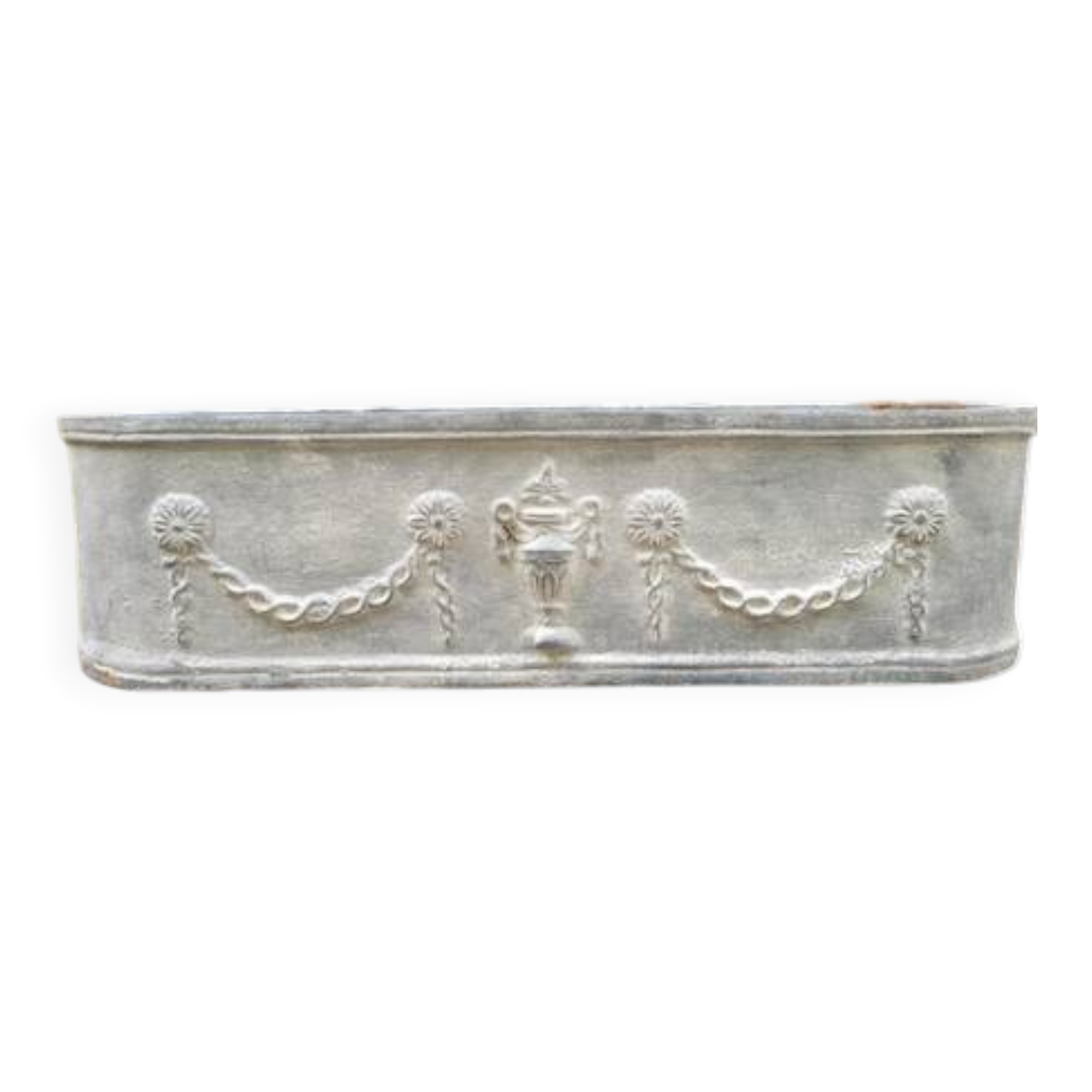 Large cast iron planter grey jardiniere
