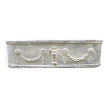 Large cast iron planter grey jardiniere