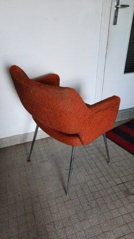 Fabric and metal armchair from the 1960/1970