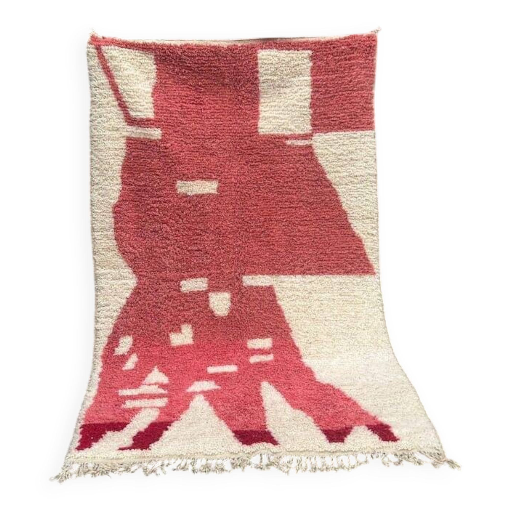 Traditional handmade Berber rug, size 100 x 200 cm