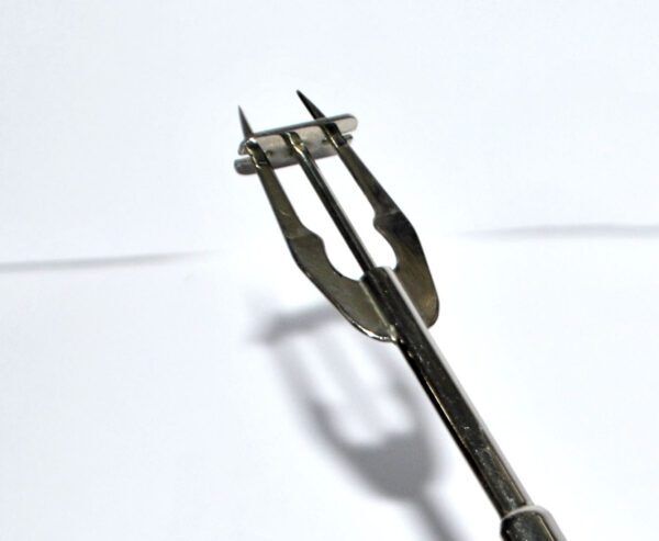 Crustacean claw - silver-plated lobster pick with pusher