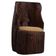 Primitive wabi-sabi Swedish stump chair, hand-carved, lambswool seat, 1900s