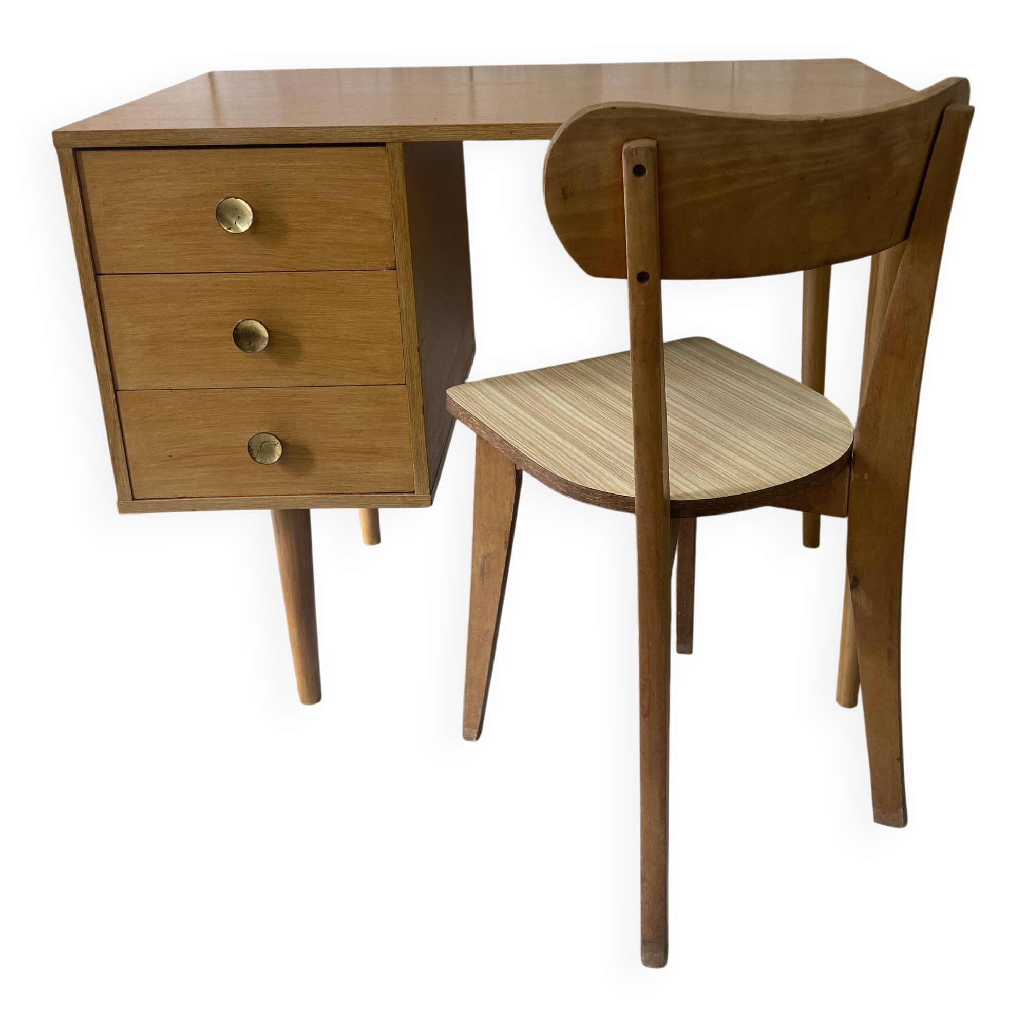 70's desk and chair set