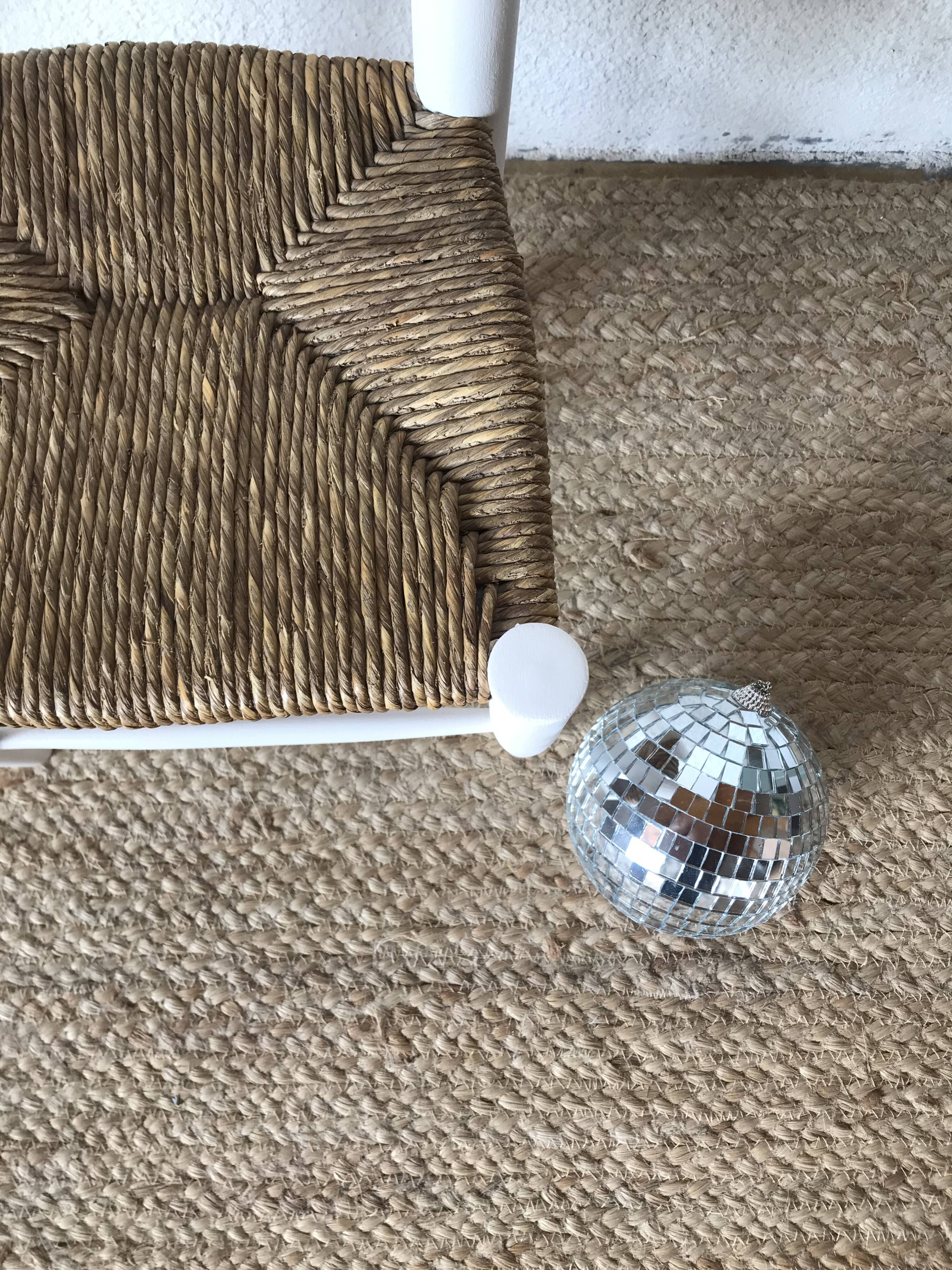 Small 50s straw chair revamped