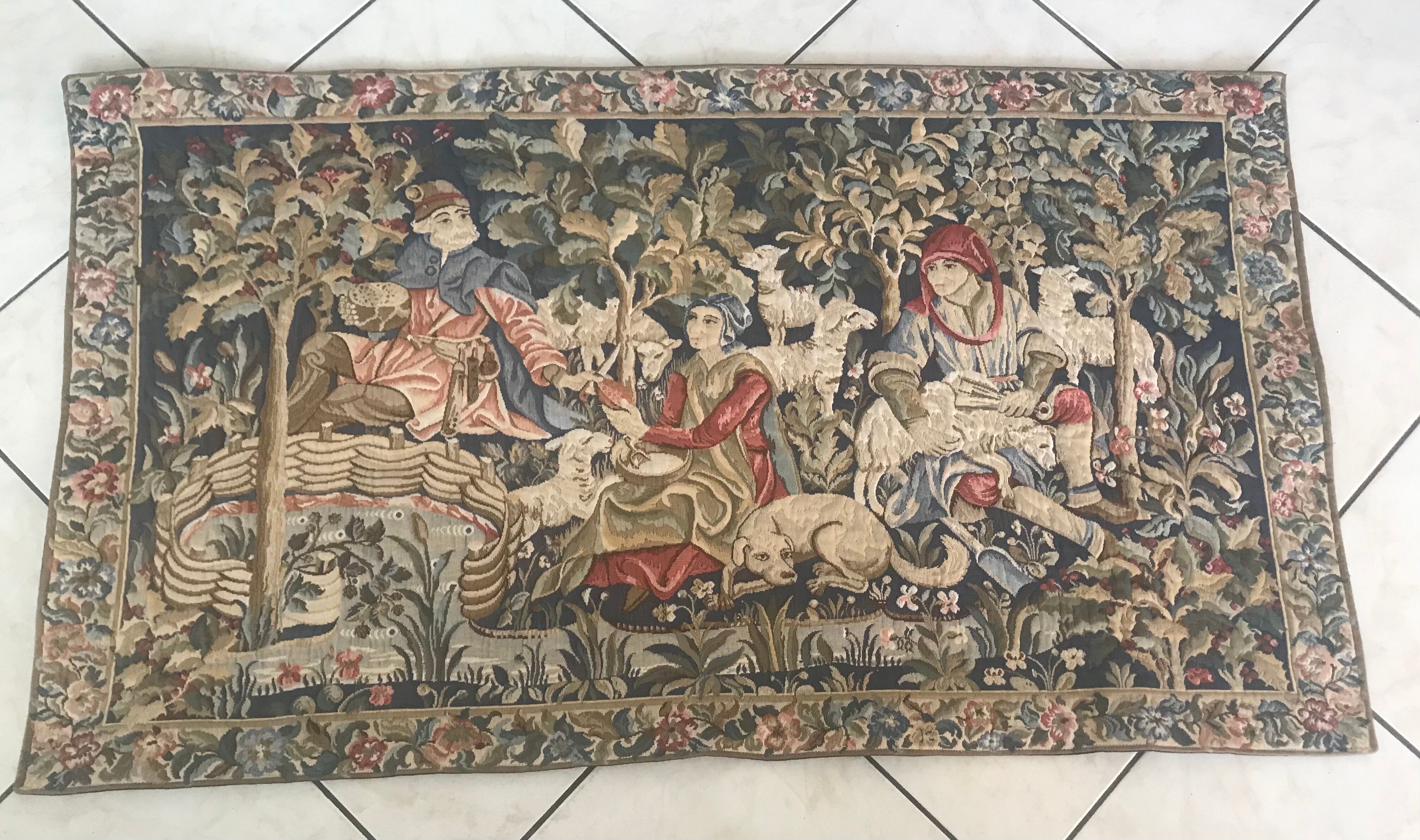 “Sheep Shearing” Wall Tapestry