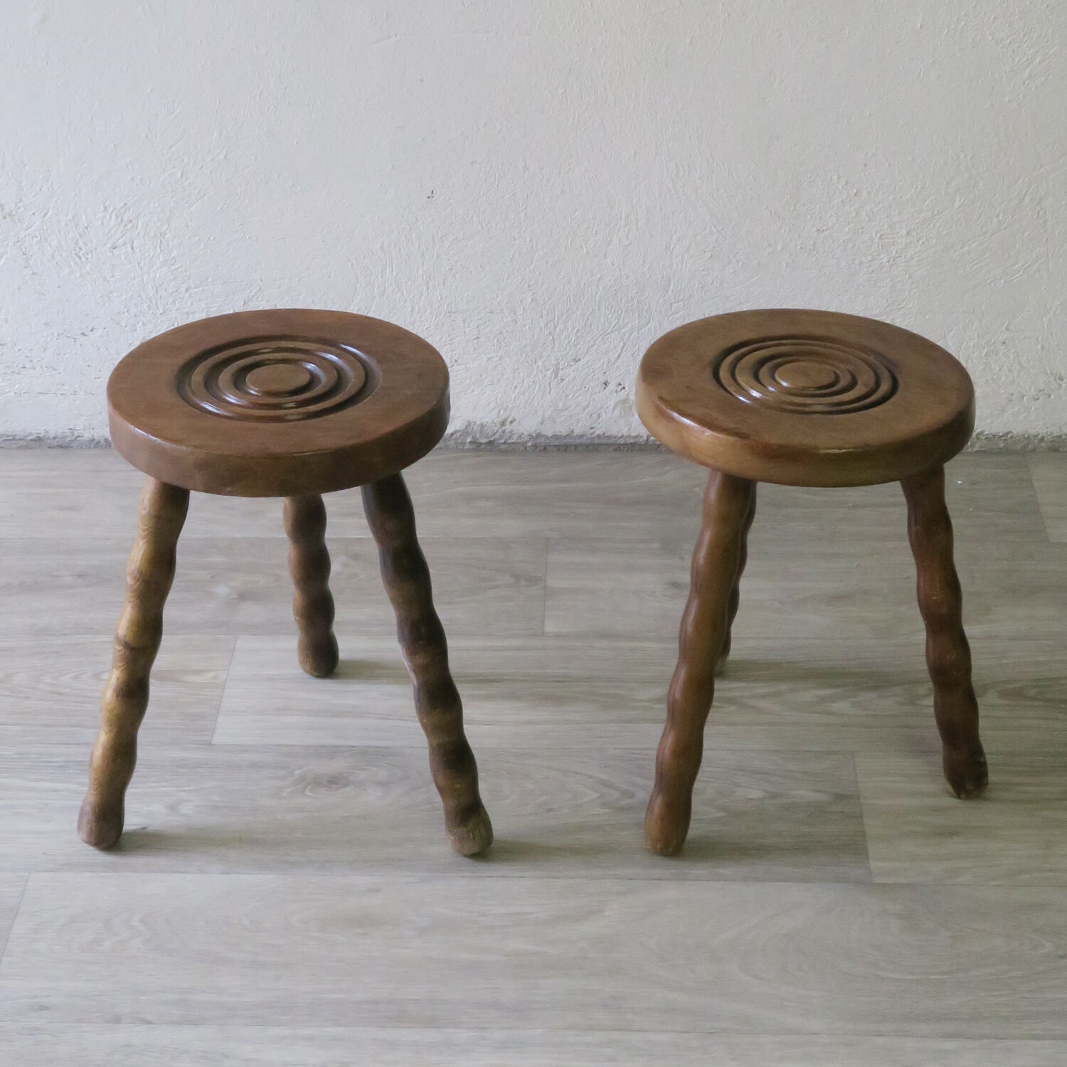 Pair of tripod stools