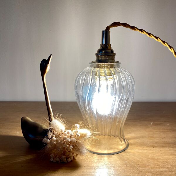 Baladeuse tulipe vintage en verre