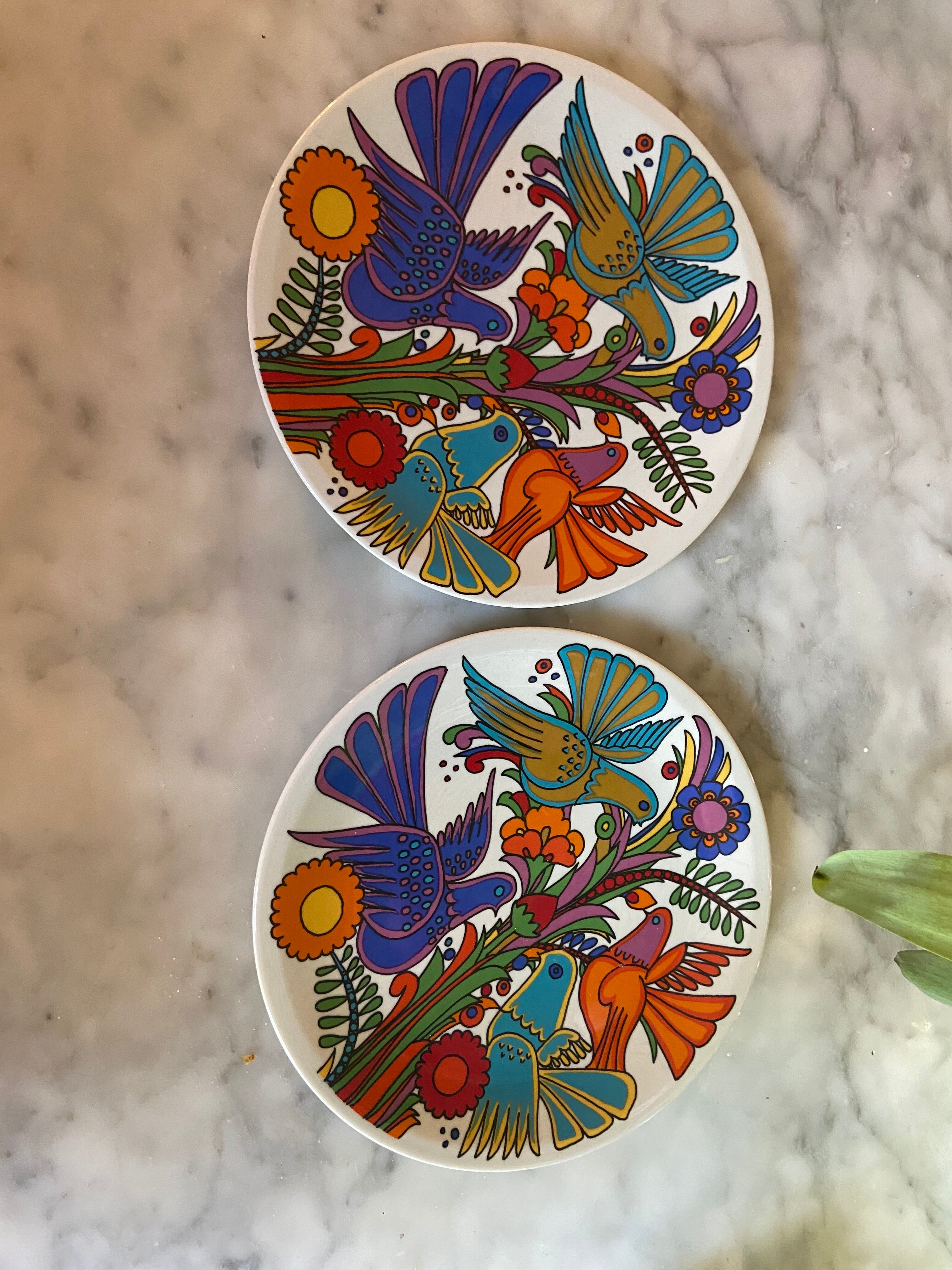 Pair of vintage Acapulco Villeroy and Bosch plates