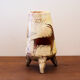Ceramic tripod vase with parietal decoration by Armen