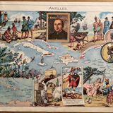 Old West Indies map poster - JP Pinchon - 1940