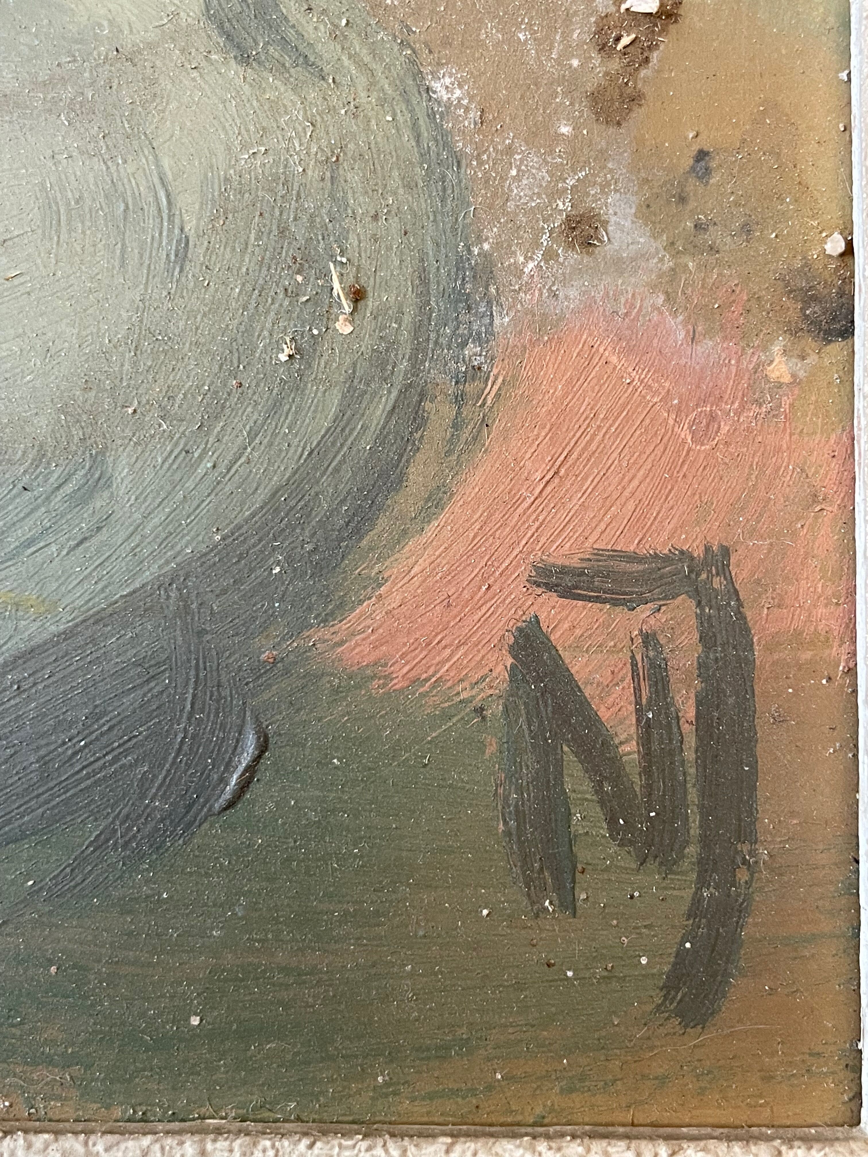 Painting old still life with flowers Still Life XXth