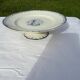 Dish on earthenware pedestal by KG Lunéville monogram L diam. 22 cm
